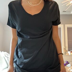 black v-neck t-shirt
